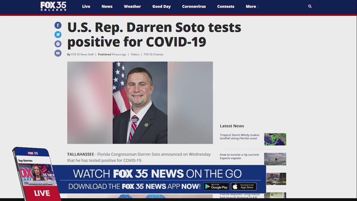 Florida Congressman Darren Soto tests positive for COVID-19